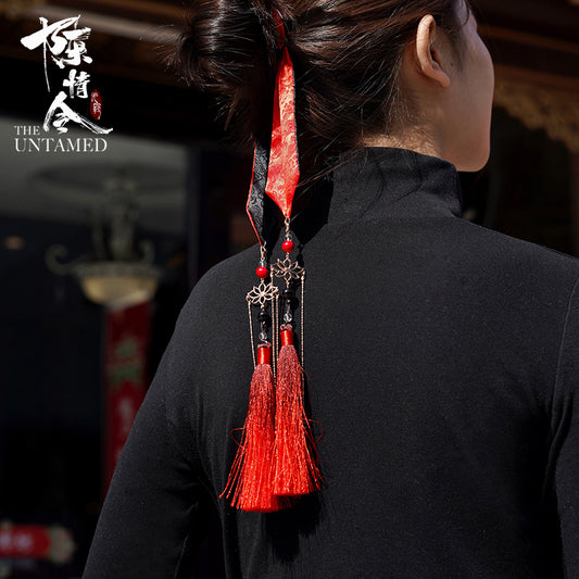 「無羨・少年」魏無羨 髪結いリボン(赤)